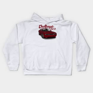 Challenger Srt-8 Bordeux Front Kids Hoodie